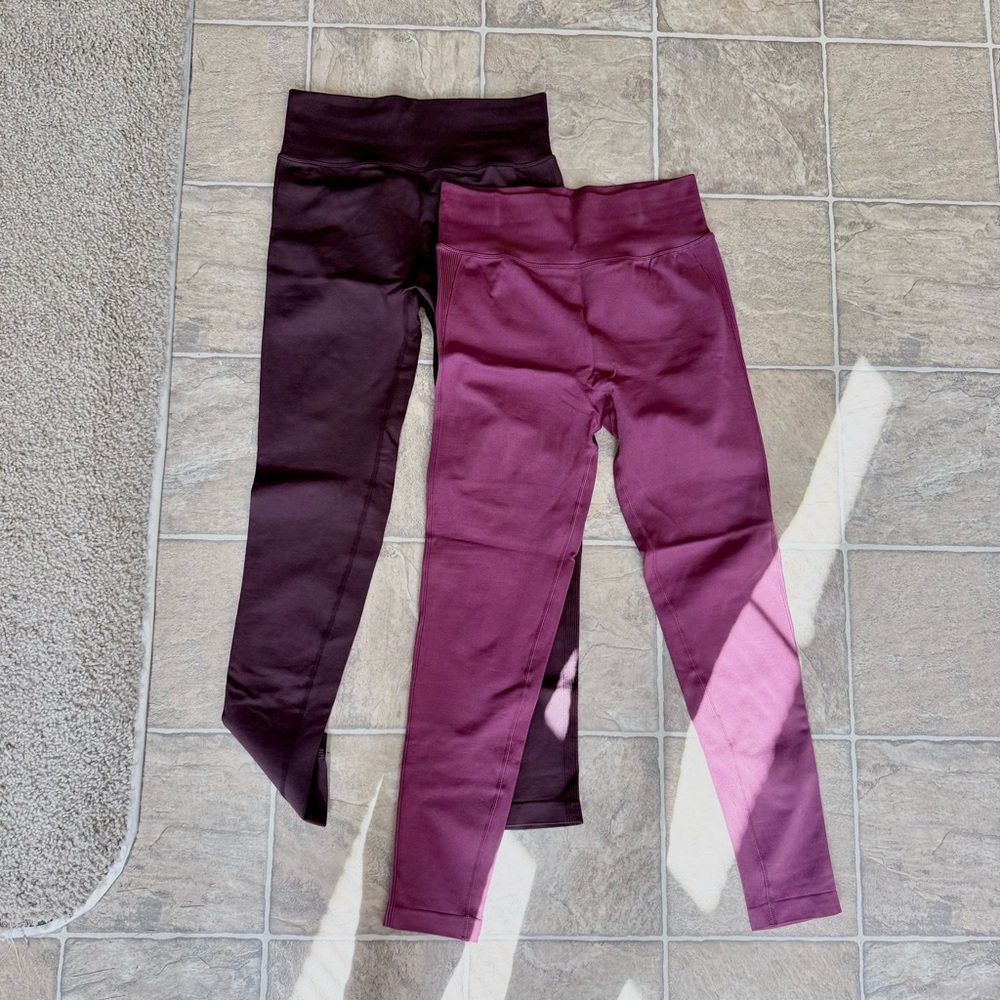 HALARA Purple Leggings Seamless Flow High Waisted Jacquard Butt Lifting Leggings